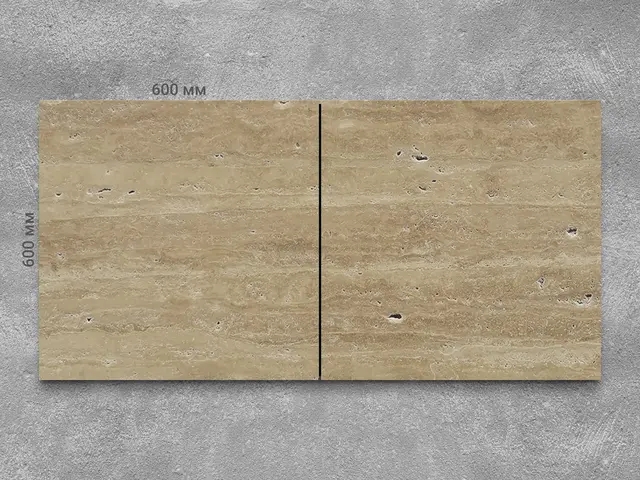 Плитка из травертина ANTIQ VEIN 600x600x20 мм, код 918