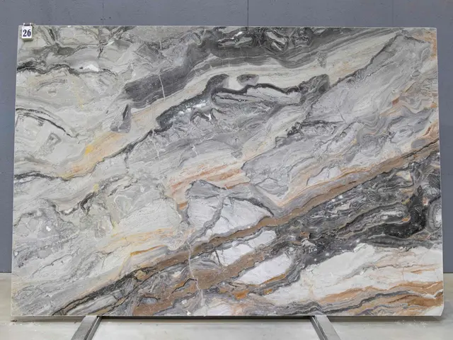 Слэб из мрамора ARABESCATO OROBICO GRIGIO полированный 2800x1880x20 мм, код 26445