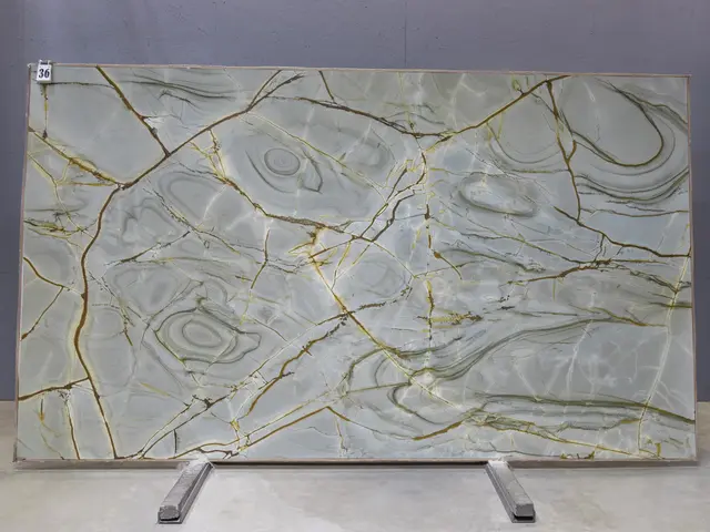 Слэб из кварцита BLUE ROMA 3370x1950x20 мм, код 26161