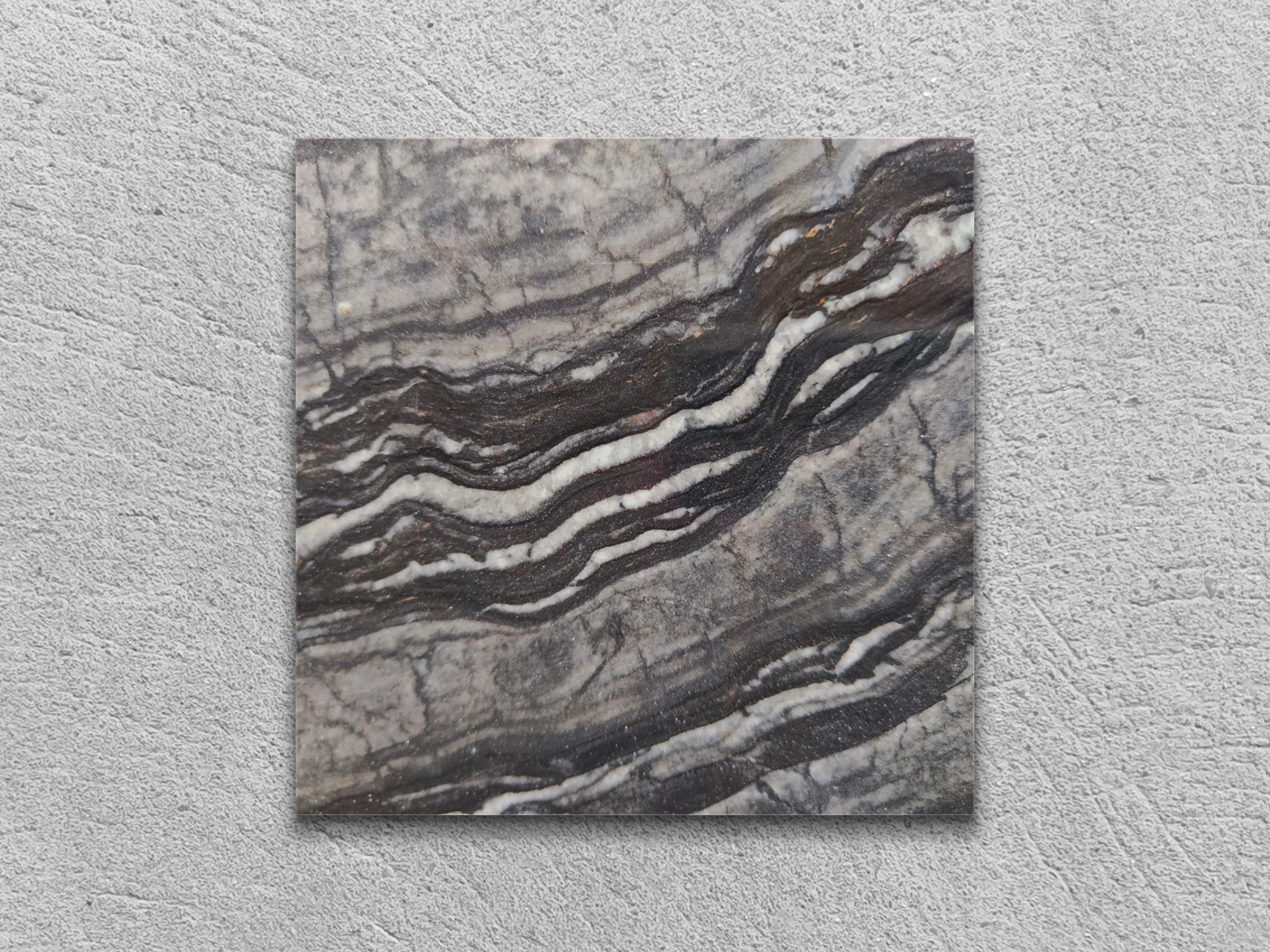 Слэб из мрамора SILVER WAVE полированный 100x100x20 мм, код 24285