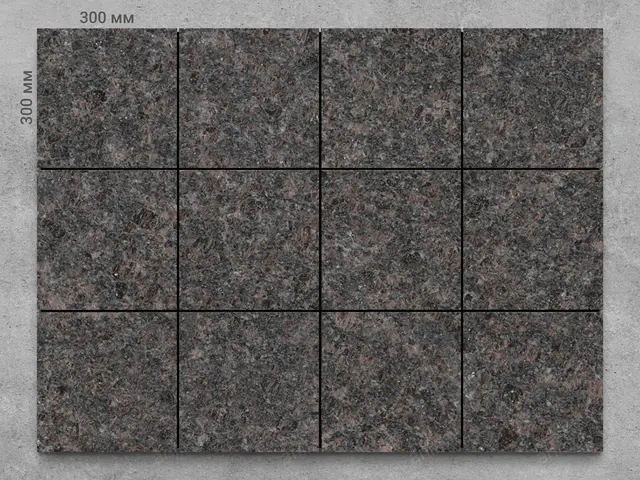 Плитка из гранита DYMOVSKIY термообработанный 300x300x20 мм, код 3416