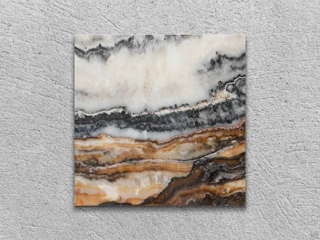 Слэб из оникса ONICE TRAVER полированный 100x100x30 мм, код 17509