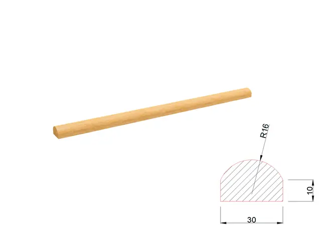 Карниз из травертина DIAMOND VEIN M2 600x30x10 мм, код 27710