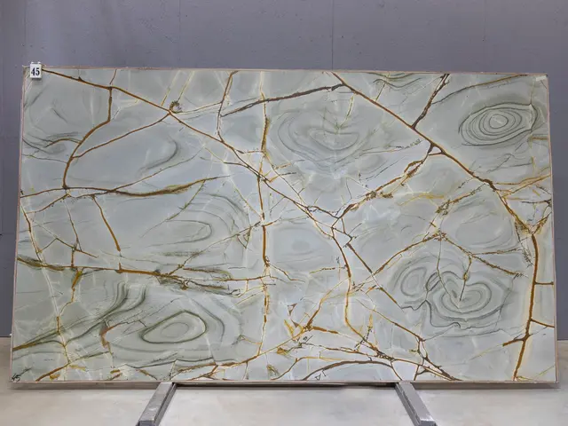 Слэб из кварцита BLUE ROMA 3370x1950x20 мм, код 26170