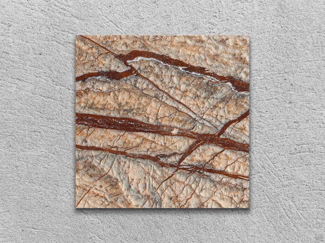 Слэб из мрамора BIDASAR BROWN антик 100x100x30 мм, код 2667