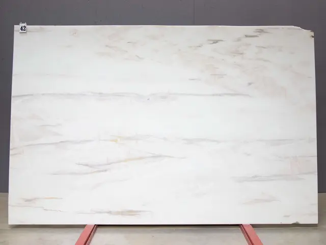 Слэб из мрамора FLAMINGO WHITE полированный 2900x1850x20 мм, код 26465