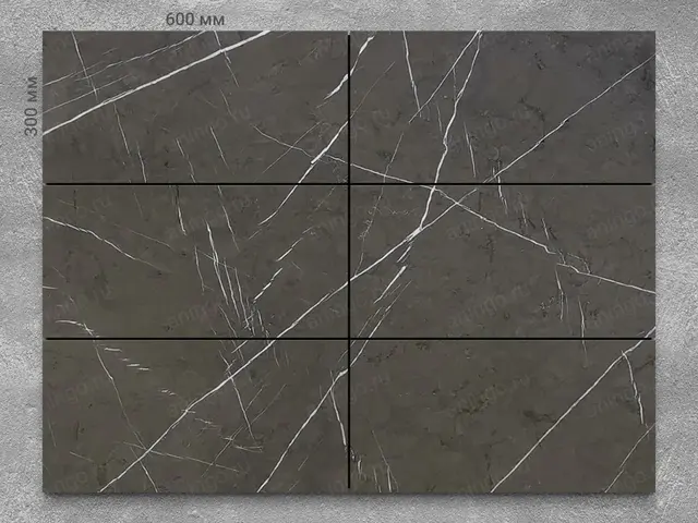 Плитка из мрамора PIETRA GRAY полированный 600x300x20 мм, код 10321