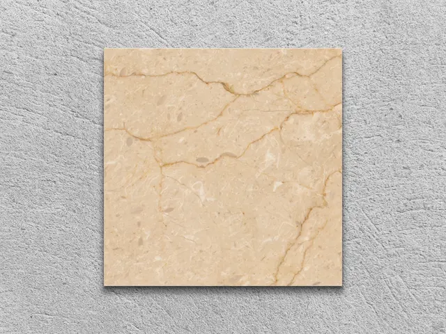 Слэб из мрамора CREMA MARFIL IVORY полированный 100x100x30 мм, код 4885