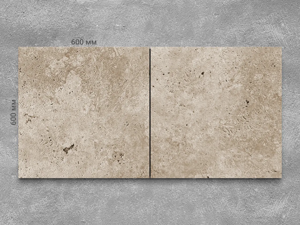 Плитка из травертина ANTIQ CROSS 600x600x20 мм, код 925