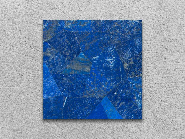 Слэб из эксклюзива LAPIS LAZULI 100x100x20 мм, код 2498