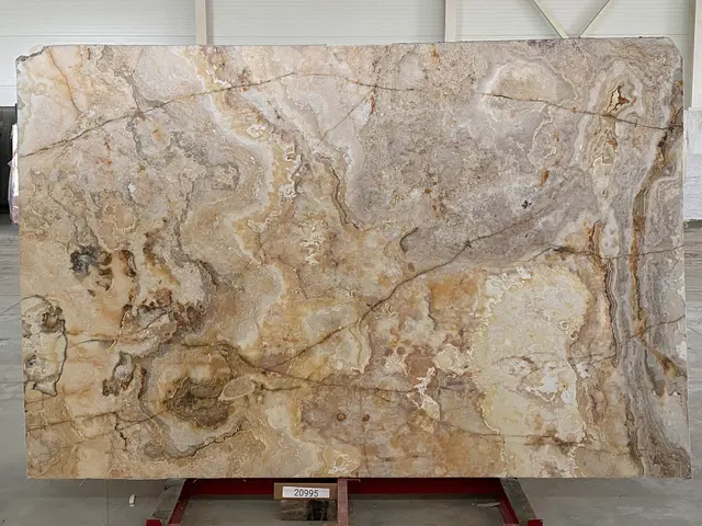 Слэб из оникса ONICE VIOLA полированный 2950x1950x20 мм, код 20995