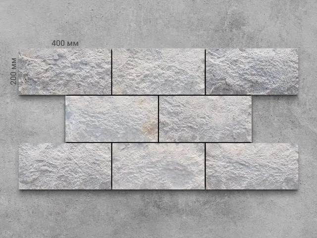 Плитка из известняка LIGHT STONE колотый 400x200x30 мм, код 16362
