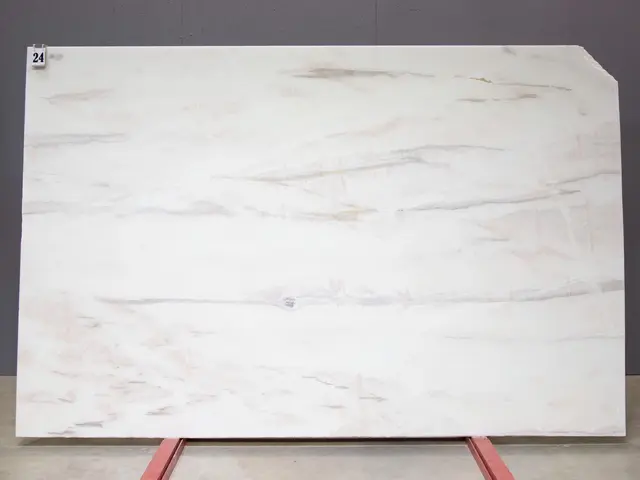 Слэб из мрамора FLAMINGO WHITE полированный 2900x1850x20 мм, код 26463