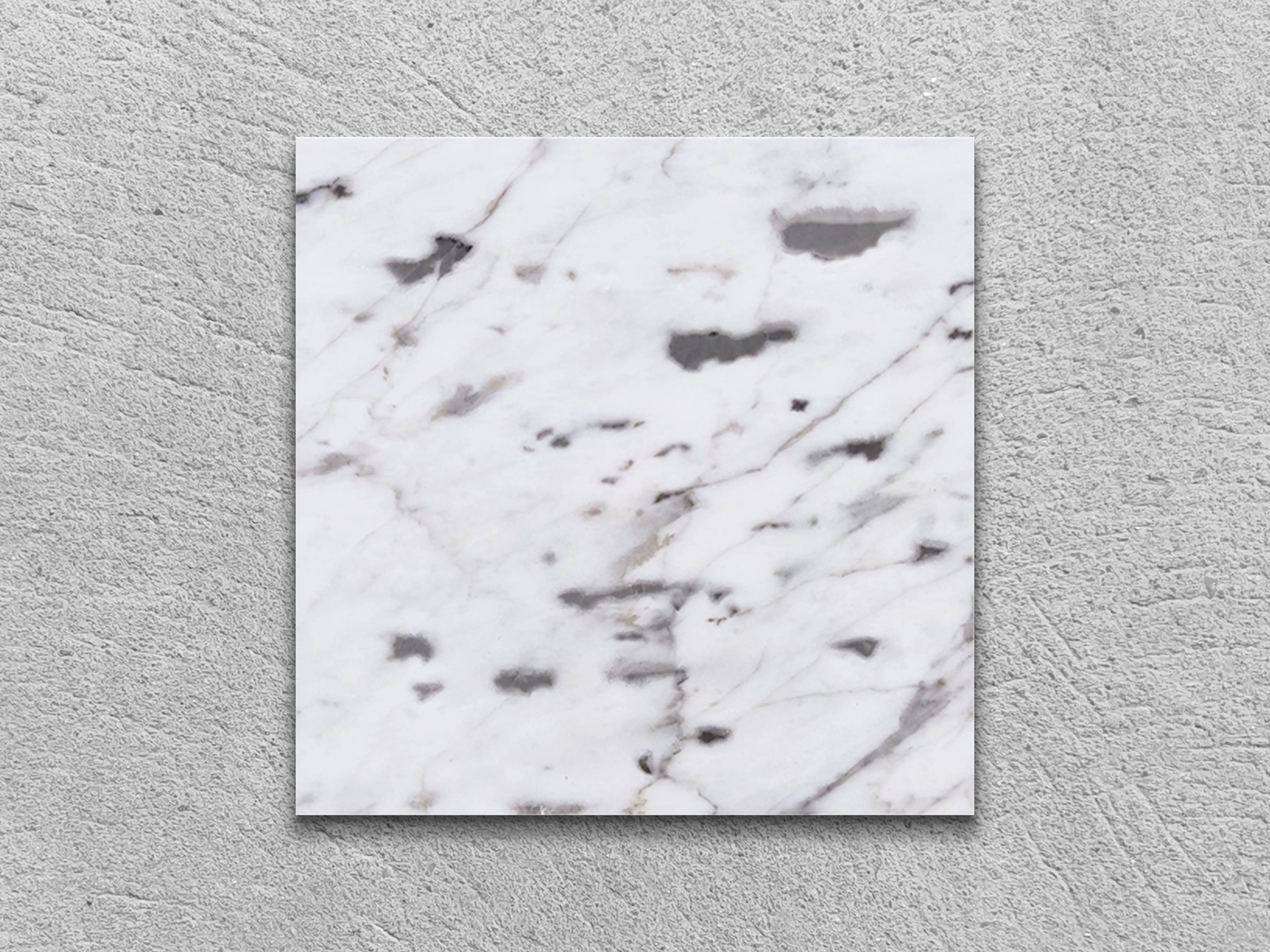 Слэб из мрамора BIANCO CARRARA GIOIA полированный 100x100x20 мм, код 26267