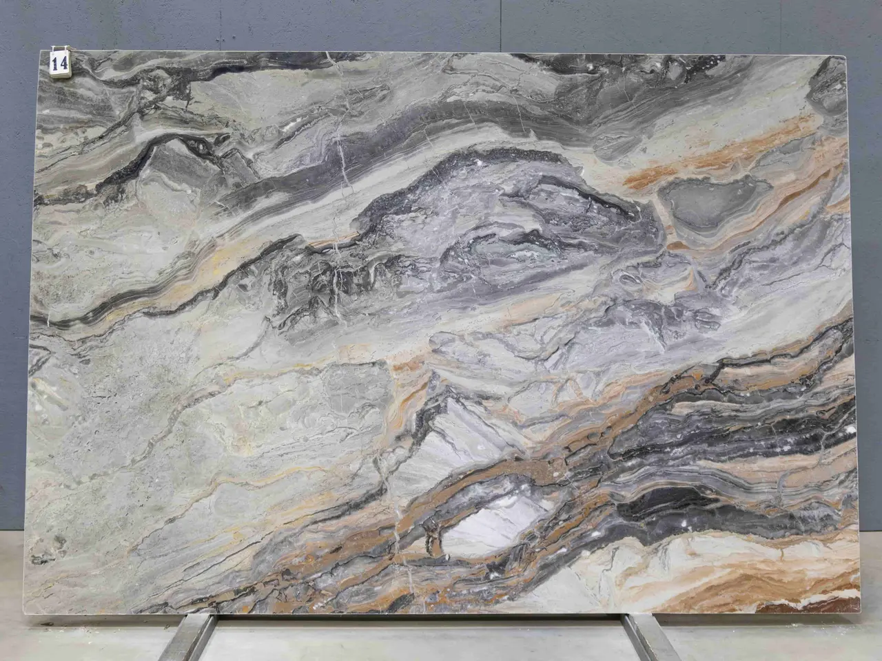 Слэб из мрамора ARABESCATO OROBICO GRIGIO полированный 2800x1870x20 мм, код 26440