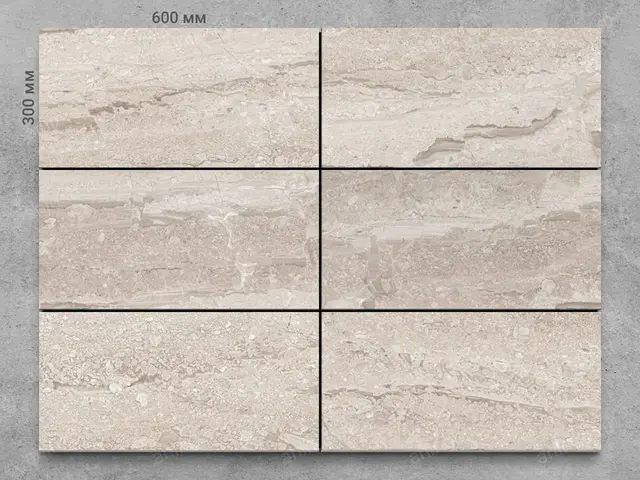 Плитка из мрамора DAINO REALE полированный 600x300x20 мм, код 1210