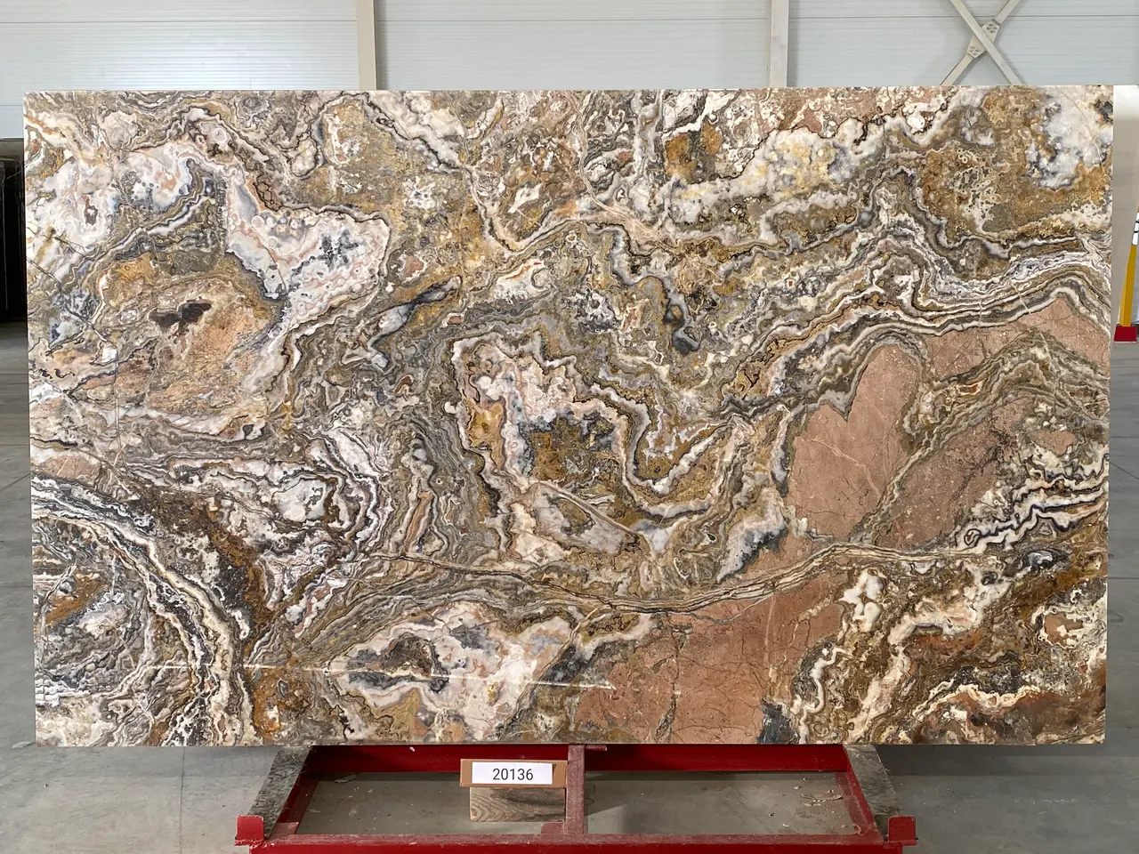 Слэб из оникса ONICE TRAVER полированный 2860x1750x20 мм, код 20136