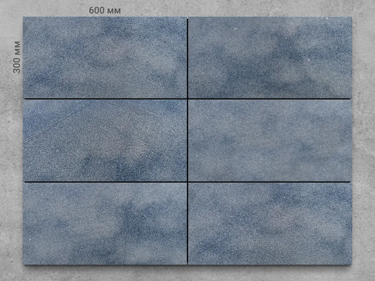 Плитка из гранита SESAM BLACK 600x300x18 мм, код 1136