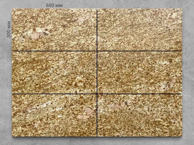 Плитка из гранита IMPERIAL GOLD полированный 600x300x20 мм, код 4597