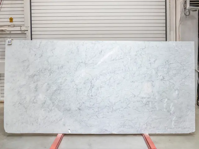 Слэб из мрамора BIANCO CARRARA полированный 3350x1600x20 мм, код 25746