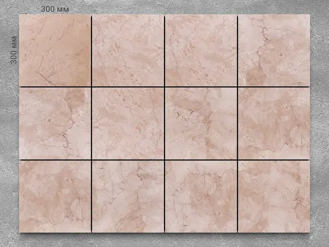 Плитка из мрамора CREMA NOVA полированный 300x300x20 мм, код 9323