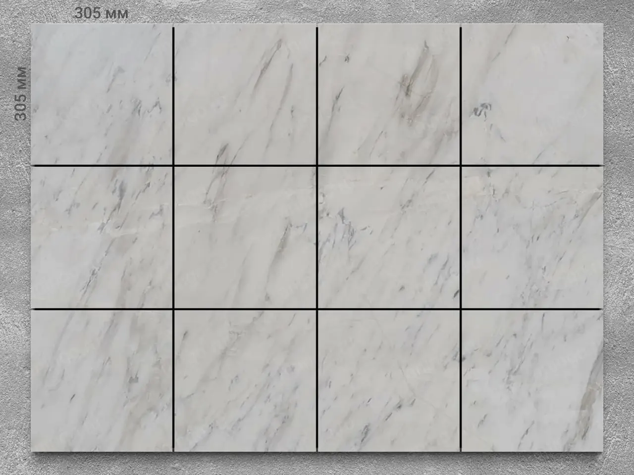 Плитка из мрамора VOLAKAS полированный 305x305x12 мм, код 1675