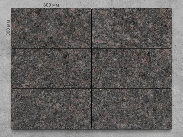 Плитка из гранита DYMOVSKIY термообработанный 600x300x20 мм, код 4342