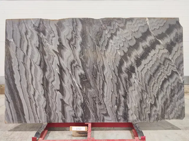 Слэб из мрамора ADILLA BLACK полированный 3080x1790x20 мм, код 3763