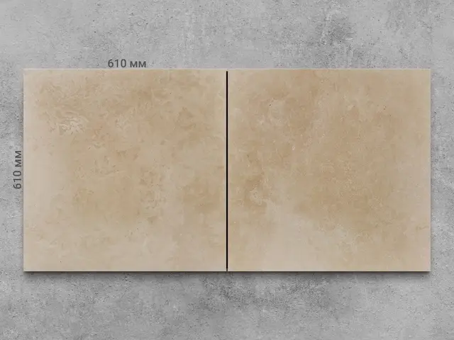 Плитка из травертина CLASSIC LIGHT 610x610x12 мм, код 15042