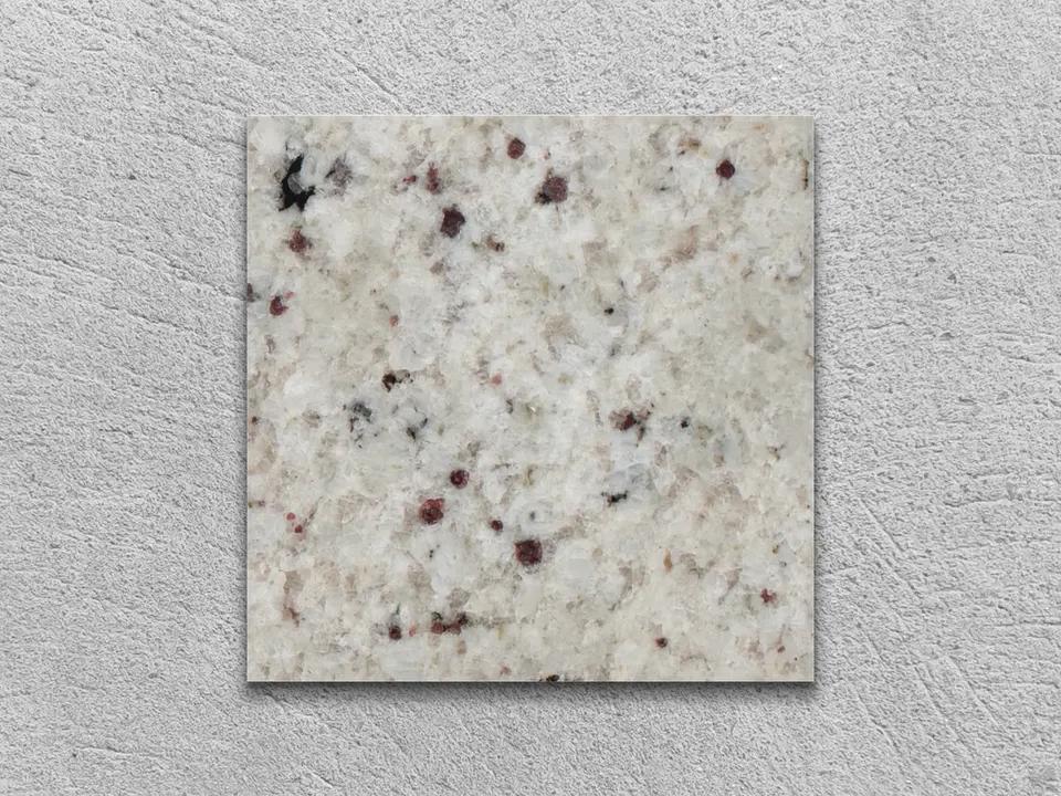 Слэб из гранита COLONIAL WHITE полированный 100x100x20 мм, код 4187