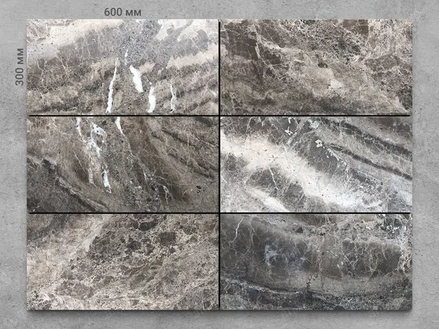 Плитка из мрамора MARON DI NOTTE полированный 600x300x20 мм, код 1188