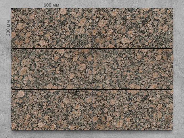 Плитка из гранита BALTIC BROWN полированный 600x300x20 мм, код 1142