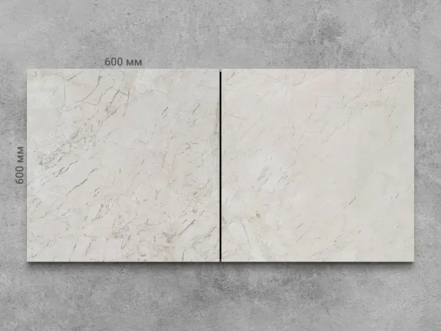 Плитка из мрамора CREMA SIVA полированный 600x600x20 мм, код 10077