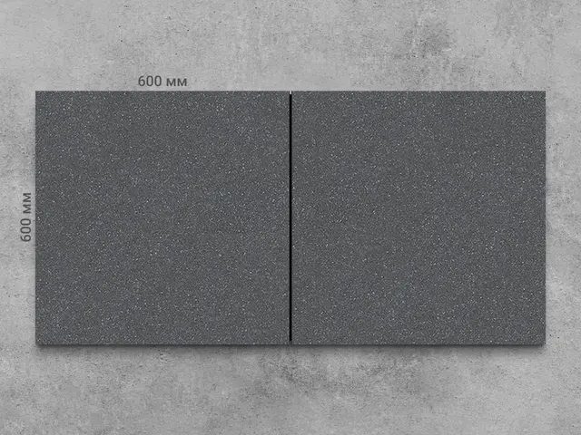 Плитка из гранита ABSOLUTE BLACK термообработанный 600x600x20 мм, код 1229