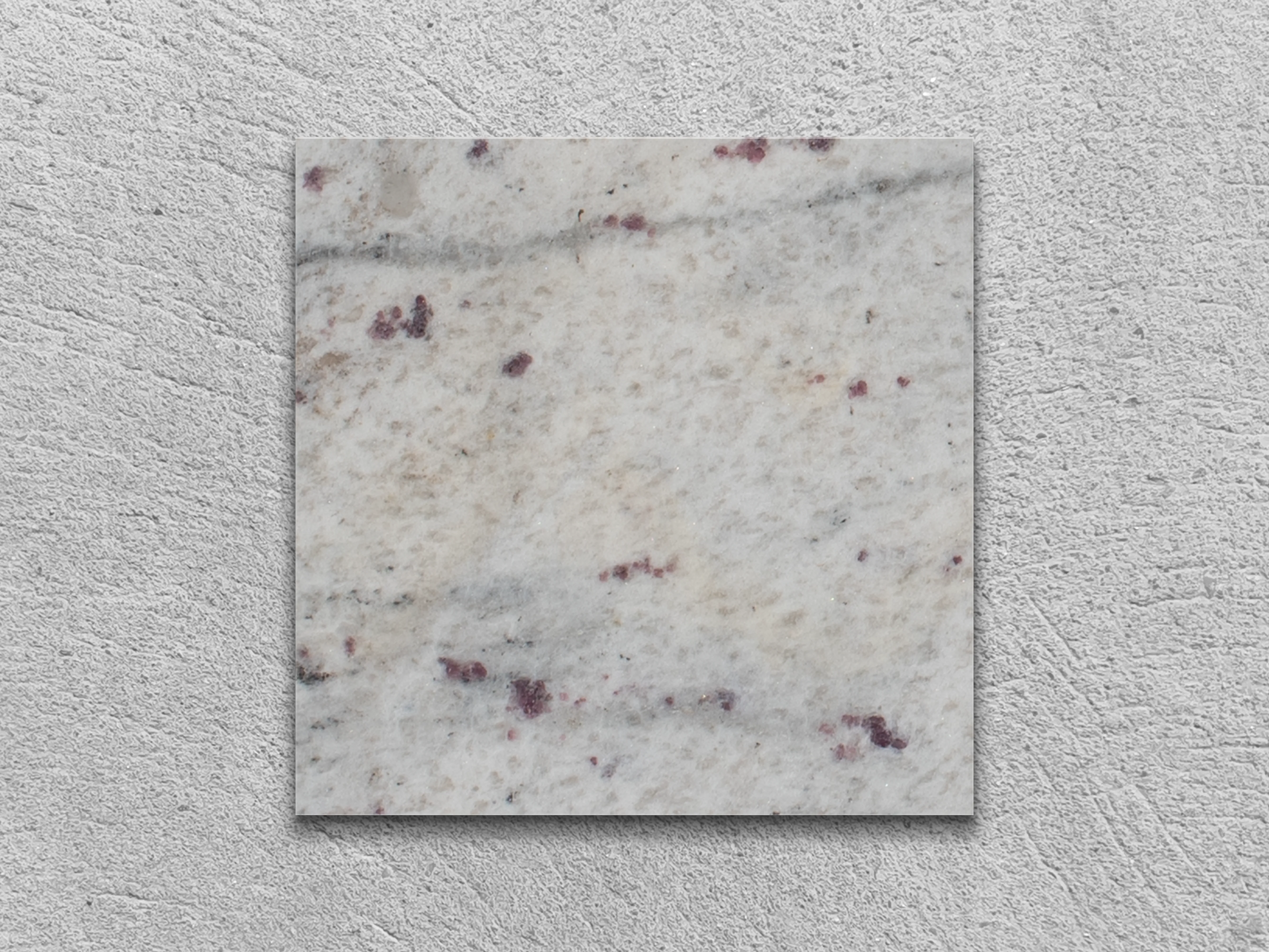 Слэб из гранита RIVER WHITE полированный 100x100x30 мм, код 4176