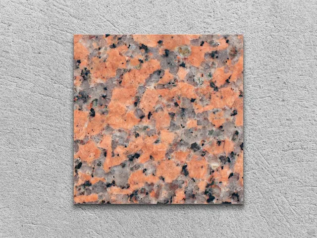 Слэб из гранита MAPLE RED 100x100x30 мм, код 2647