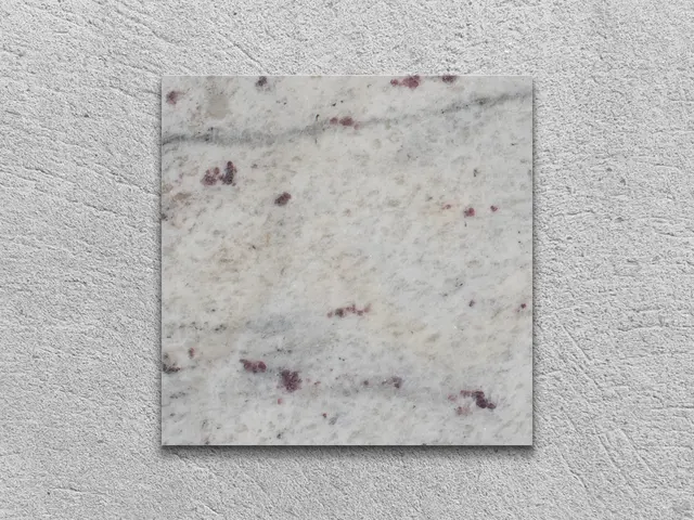 Слэб из гранита RIVER WHITE полированный 100x100x30 мм, код 4176