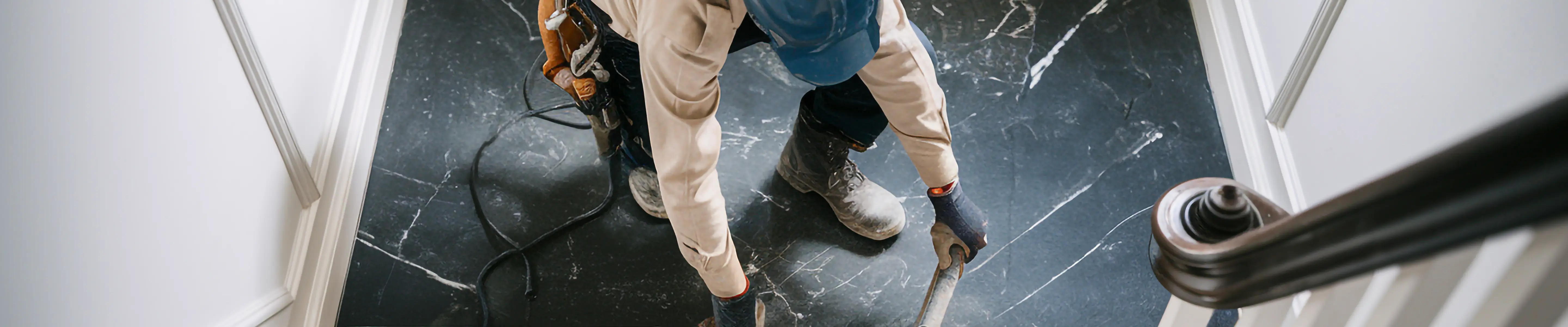 Монтаж слэбов площадки