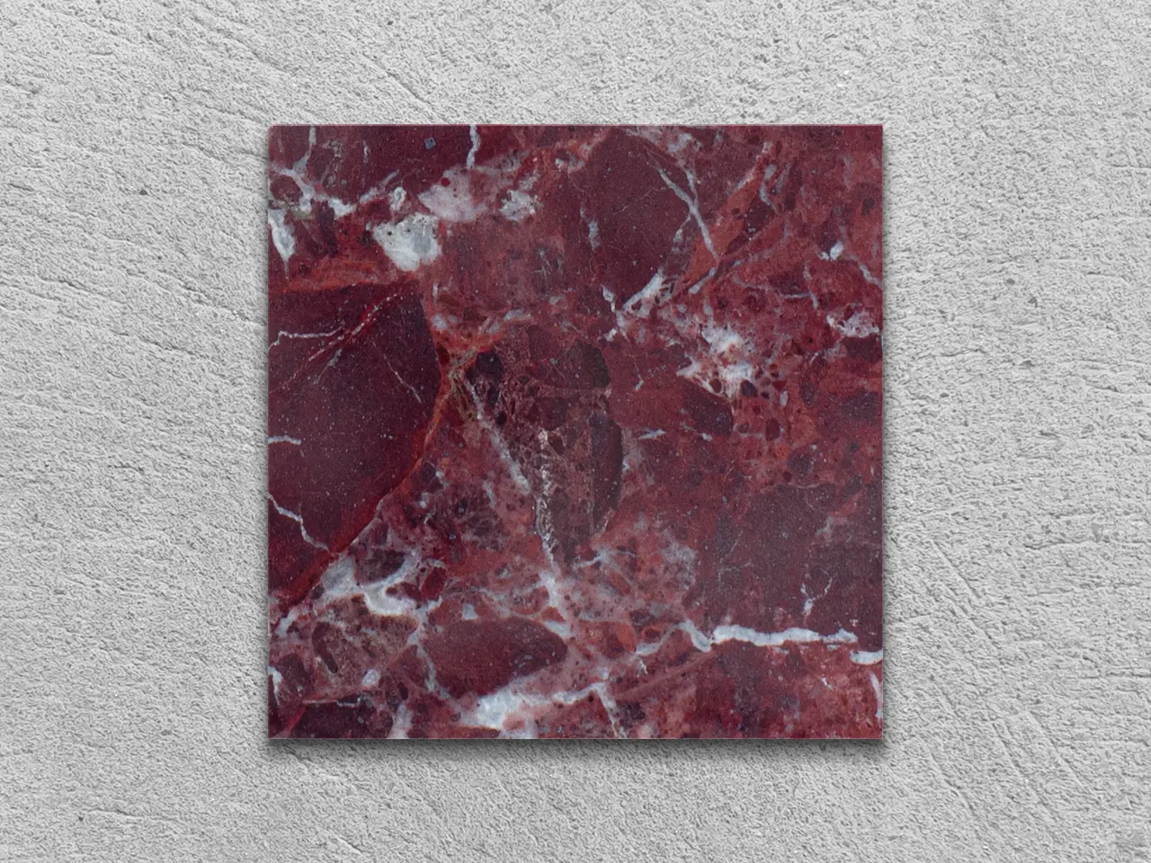 Слэб из мрамора ROSSO LEVANTO полированный 100x100x30 мм, код 2617
