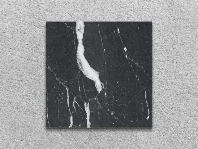 Слэб из мрамора NERO MARQUINA 100x100x30 мм, код 3969