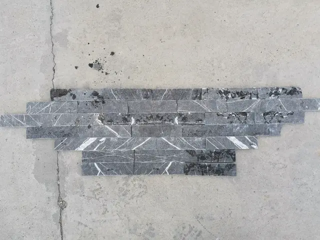 Плитка из мрамора PIETRA GRAY колотый 200x50x20 мм, код 17268