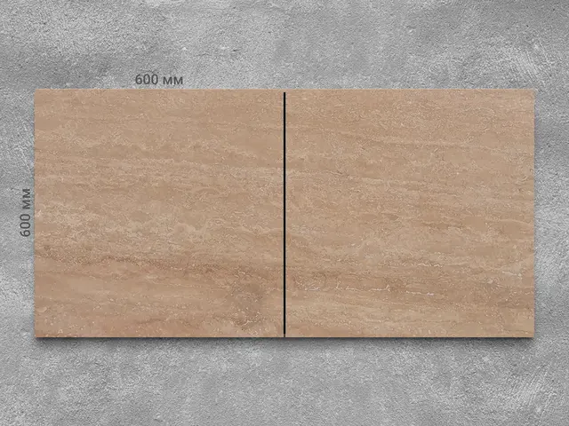 Плитка из травертина CLASSIC LIGHT 600x600x20 мм, код 5808