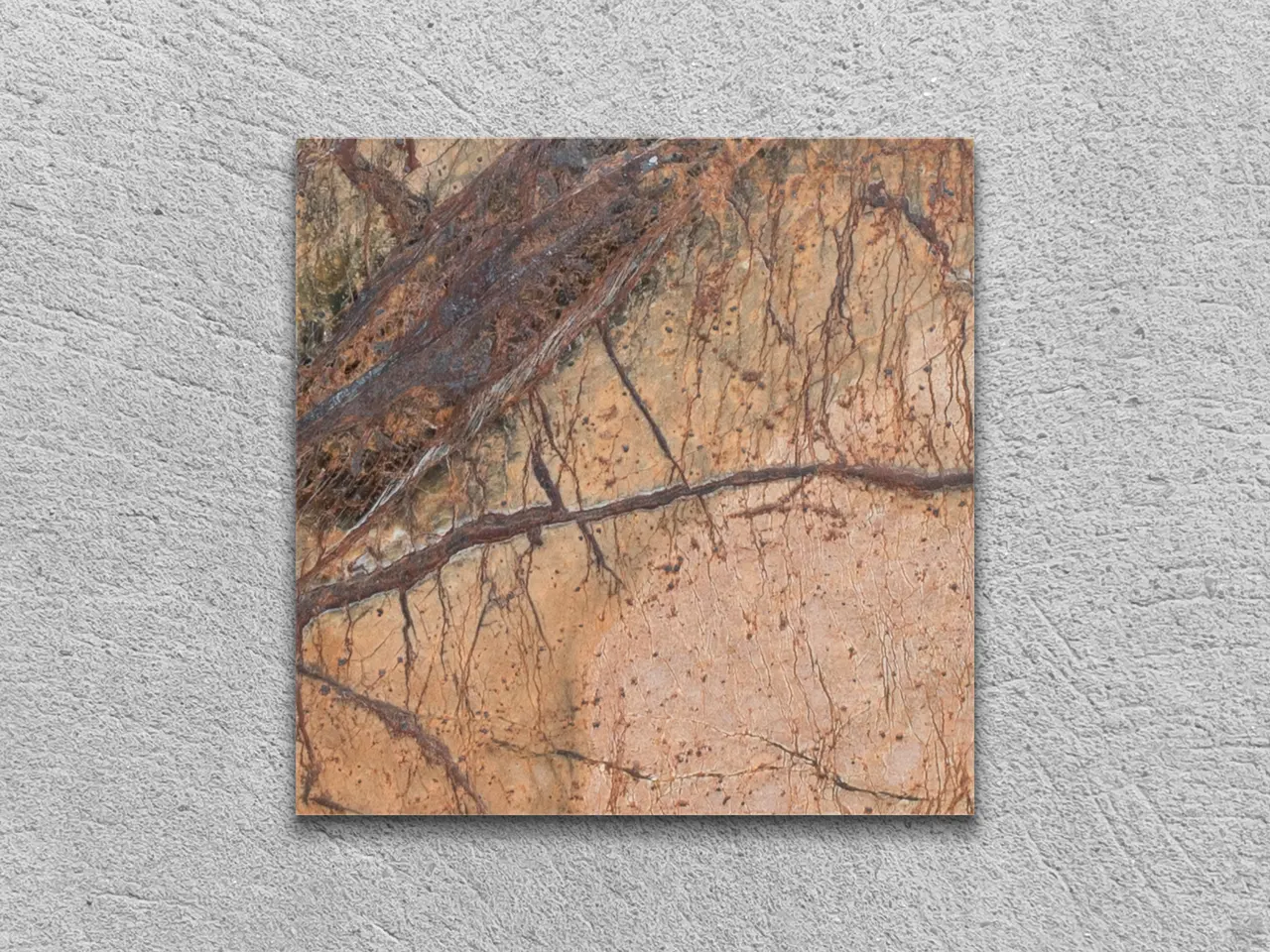 Слэб из мрамора BIDASAR GOLD антик 100x100x30 мм, код 2671