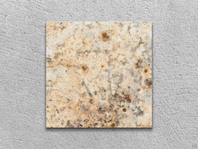 Слэб из гранита COLONIAL GOLD полированный 100x100x20 мм, код 12153