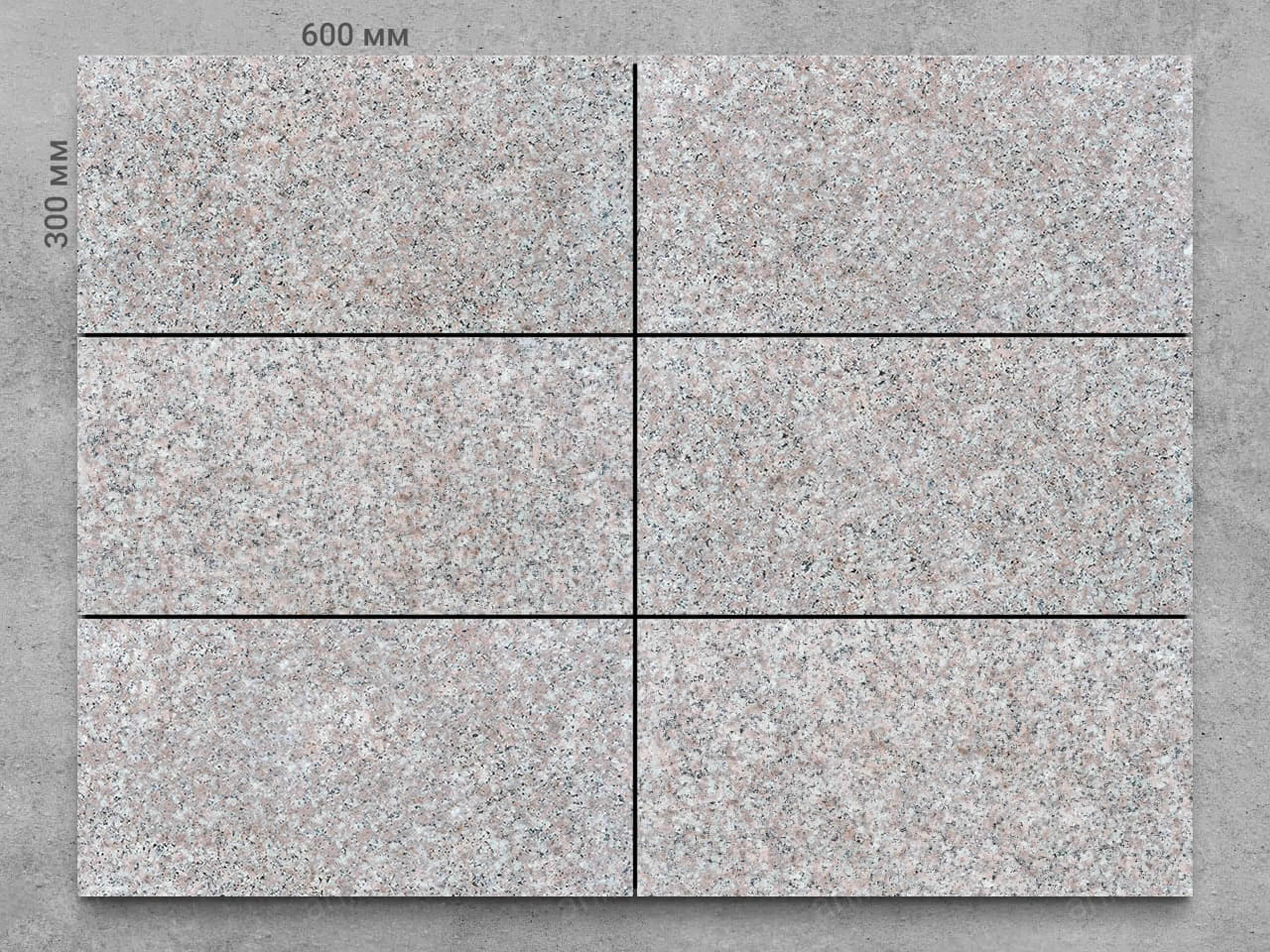 Плитка из гранита PEACH RED 600x300x18 мм, код 5986