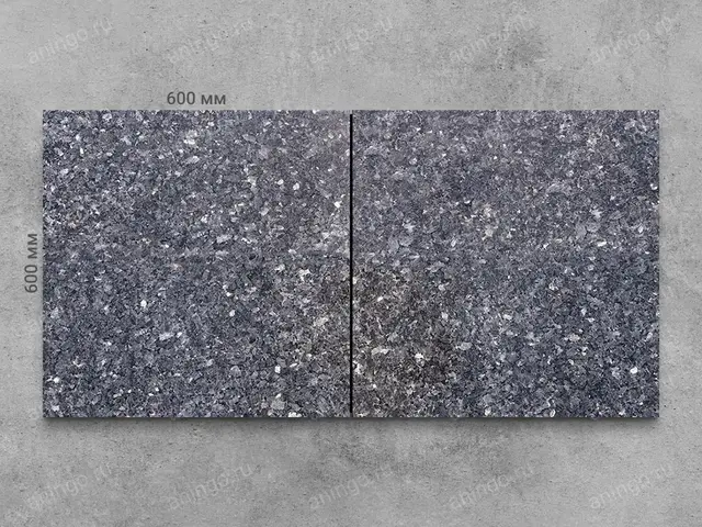 Плитка из лабрадорита BLUE PEARL полированный 600x600x20 мм, код 1242