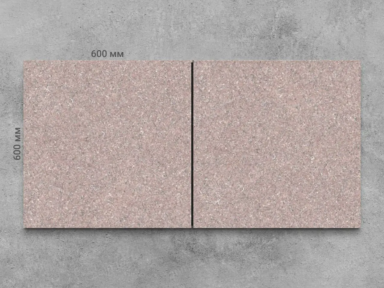 Плитка из гранита JHANSI RED термообработанный 600x600x18 мм, код 3961