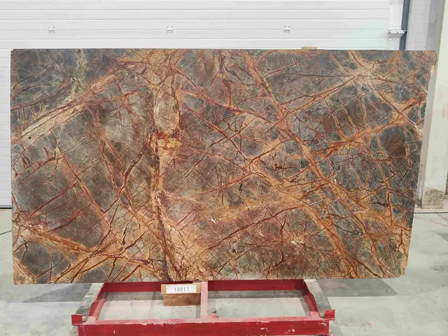 Слэб из мрамора BIDASAR BROWN полированный 2800x1610x20 мм, код 18811