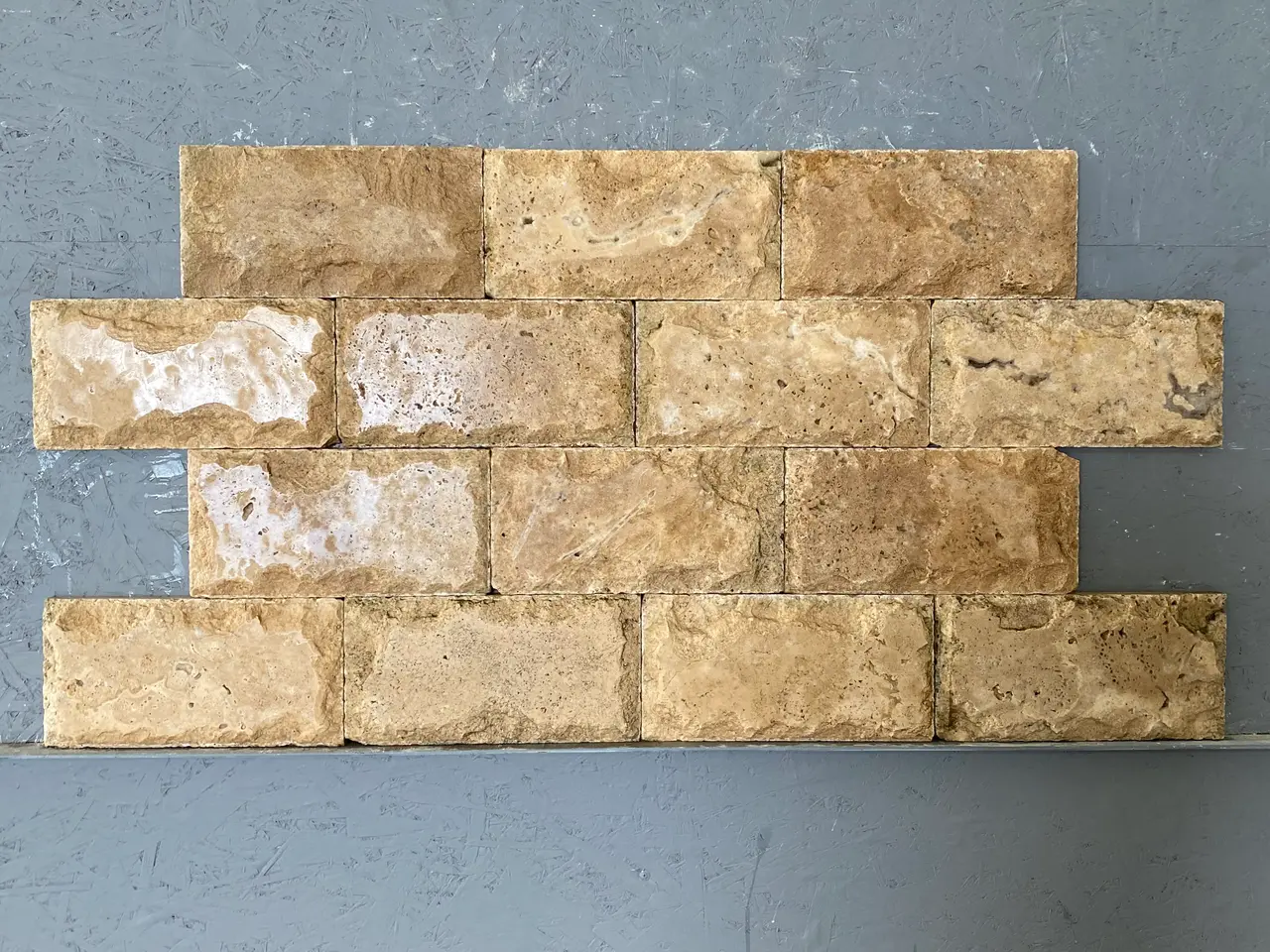 Брусчатка из ТРАВЕРТИНА колотая 300x150x30 мм, код 9325