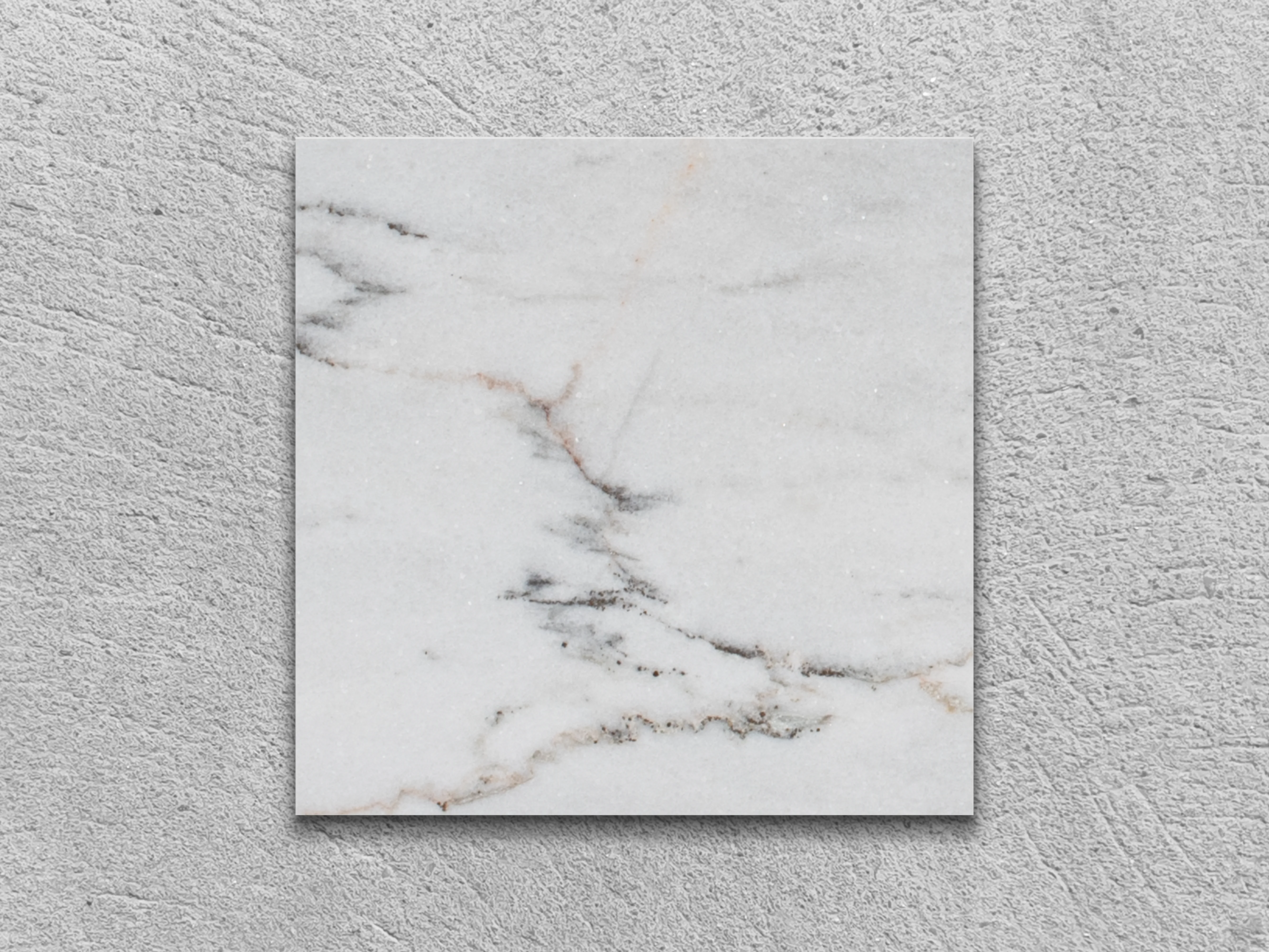 Слэб из мрамора BIANCO CARRARA полированный 100x100x30 мм, код 2665
